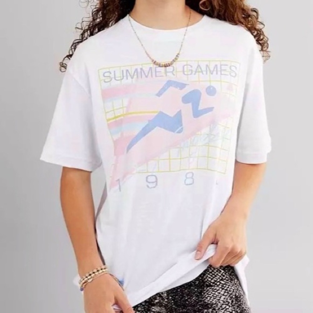 Summer Games Los Angeles 1984 White Short Sleeve Tee